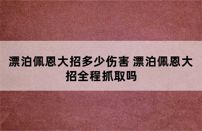 漂泊佩恩大招多少伤害 漂泊佩恩大招全程抓取吗